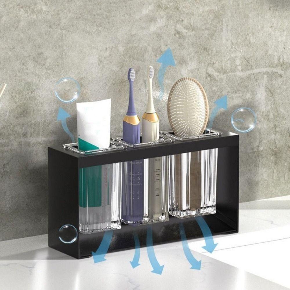 Transparent Electric Toothbrush Holder Large Capacity Tableware Drainage Rack  Kitchen