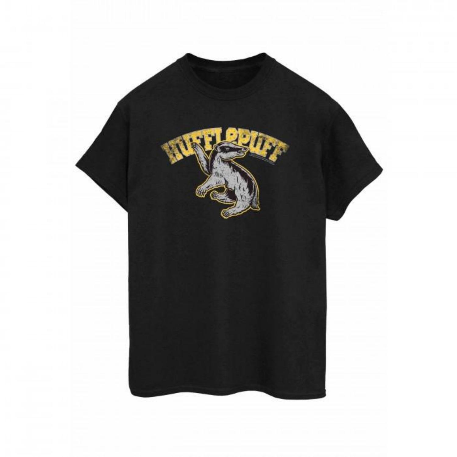 HARRY POTTER Womens_Ladies Hufflepuff Boyfriend T-Shirt S чёрный