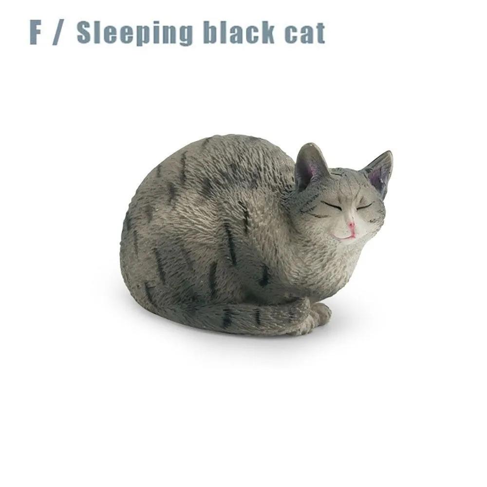 Exquisite PVC Simulation Cat Model Siamese Ragdoll Persian Cat Lifelike Realistic Pet Figurines Simulation Pet Car Decoration