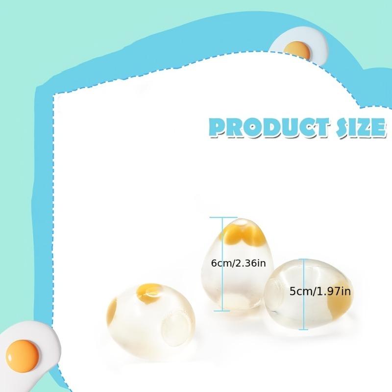 Squishy Eggs Balls | Toy for Party, Squeeze Toys, Clear Splat Ball Easter Basket Fillers for Kids Adults Stress Reducer Gift