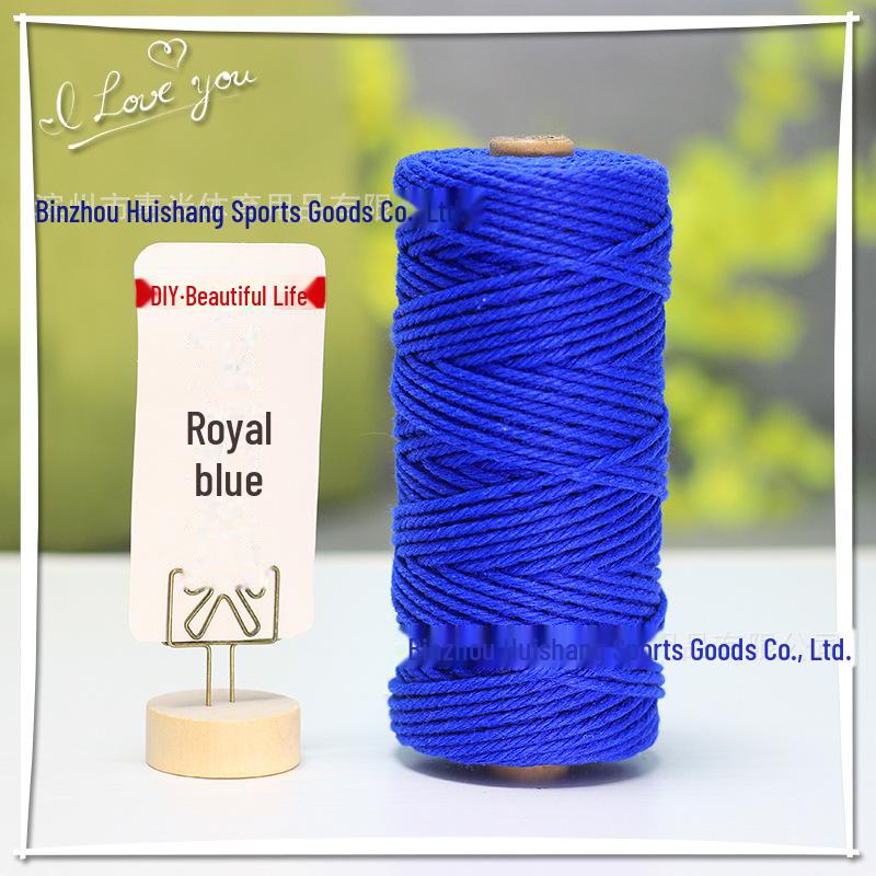 3 mm, 4 mm, 5 mm farbiges geflochtenes Baumwollseil für selbstgemachte und handgefertigte Wandteppiche, Geschenkdekoration, Hüte