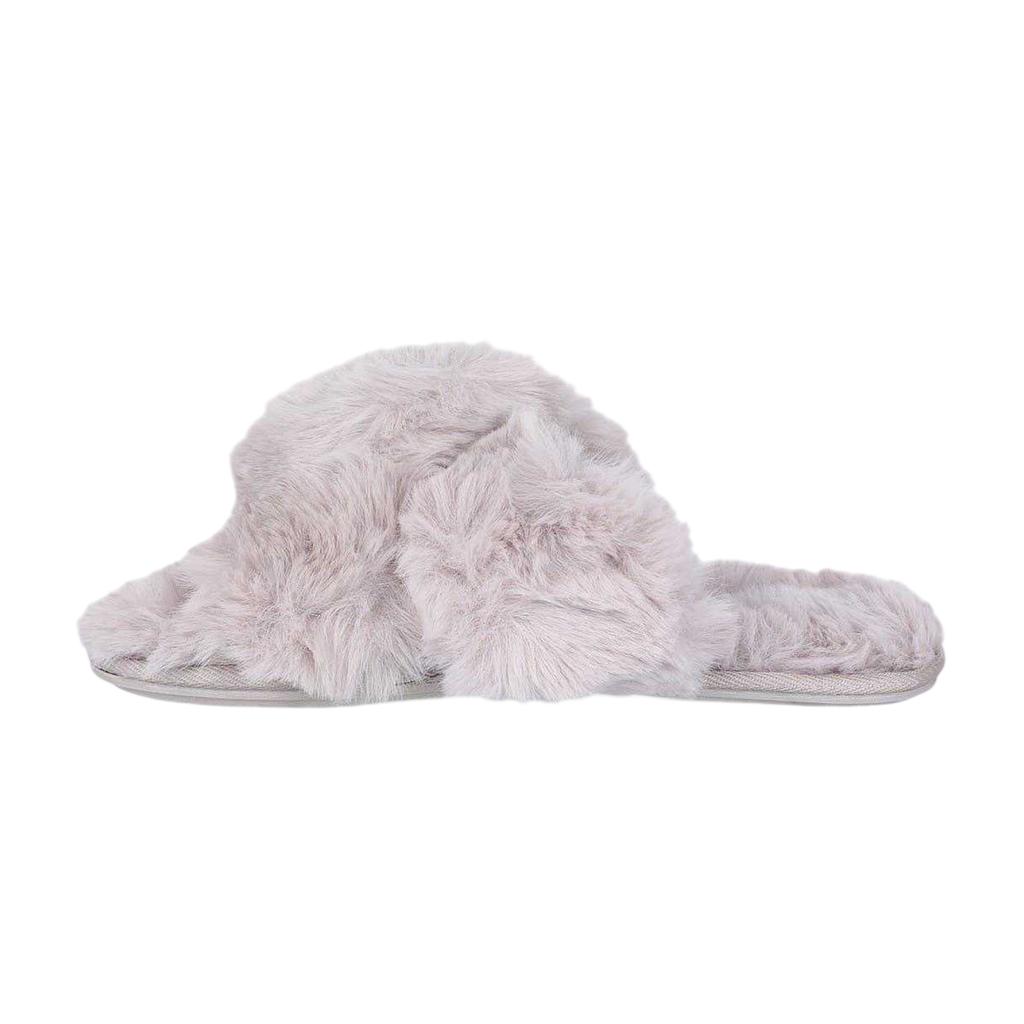 Jack Wills Womens/Ladies Fluffy Cross Strap Slippers