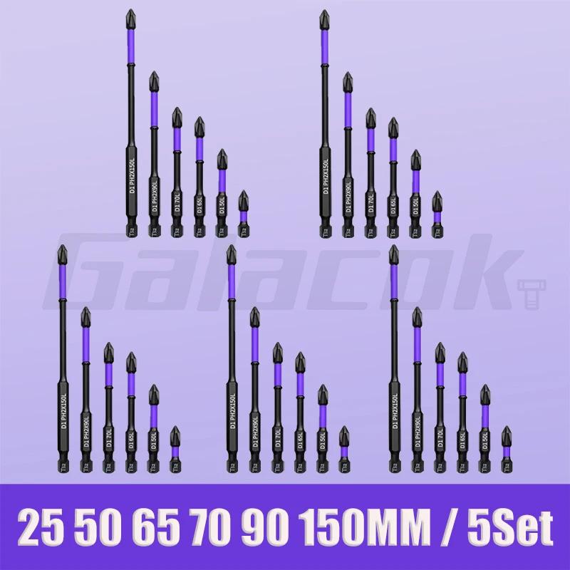 PH Magnetischer Schraubendreher-Bit-Satz Kreuzschlitzschraubendreher Rutschfester Legierungsstahl Bohrer Elektrowerkzeug-Sets Schrauben Holzbearbeitungswerkzeuge Zubehör