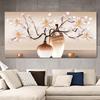 Abstract Golden White Flower Canvas Painting Light Luxury Wall Art Picture Poster and Prints for Living Room Home Decor