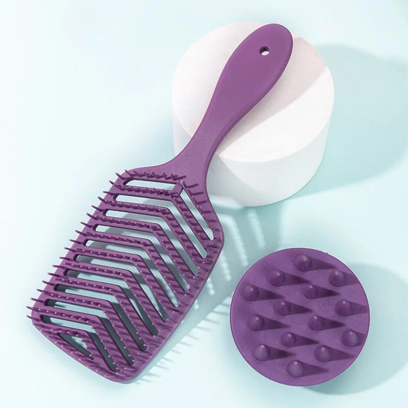 1 Set Pieptene de Masaj Coaste în Formă de V Pieptene de Păr Scobit Șampon Spumare Rapidă Perie de Păr Magic Demelant Instrumente de Stilizare a Părului