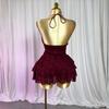 Estivo europeo, americano, africano, con bretelle, in pizzo, scollo a V, corto, aderente ai fianchi, sexy, senza schiena, vestito piccante