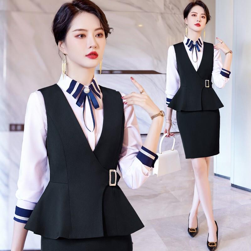Women's Professional Vest and Skirt Set