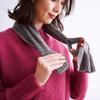 Cogit Gorgeous Knit Scarf, Ash Gray, 38cm Neck Circumference, Easy to Wear, Warm, Compact