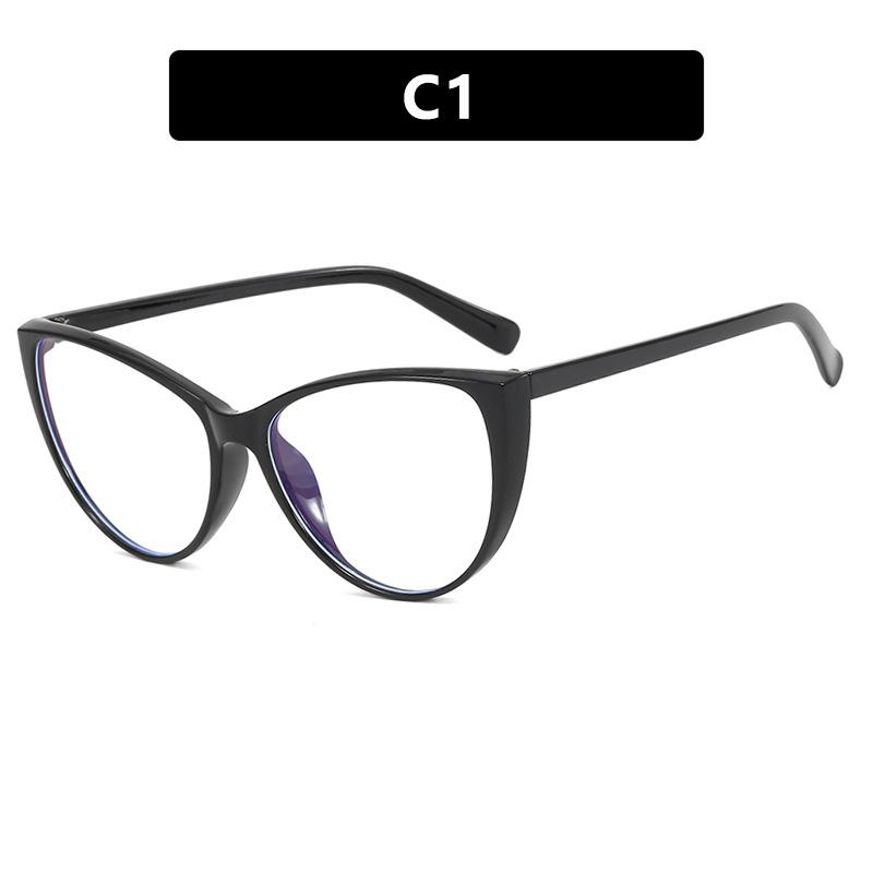 Large frame cat eye retro glasses frame anti-blue light Internet celebrity large frame glasses frame can be equipped with myopia plain flat glasses
