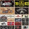 Motorcycle Vintage Metal Poster Retro Route 66 Motor Tin Signs Board / Pub / Bar / Cafe / Garage Decor 15x30cm
