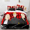 3D New Anime Tokyo Revengers Bedding Set Printed Bed Set Duvet Cover Sheet Pillowcase Bed Soft Quilt Cover Full Queen King Size