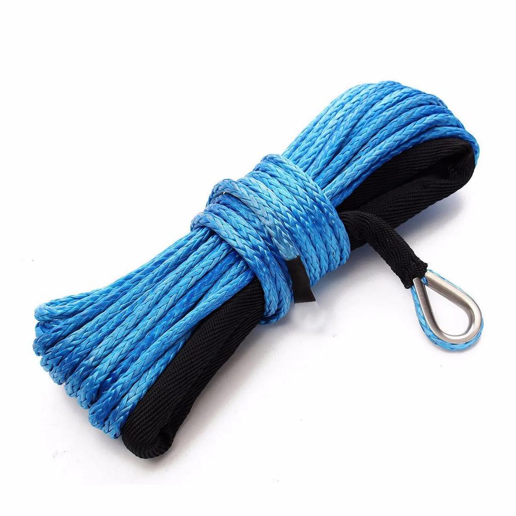 15m Winch Cable Kevlar Cable Towing Car Tow Strap Trailer Rope with Hook for ATV Off Road Accessories 7700lbs 3.5T