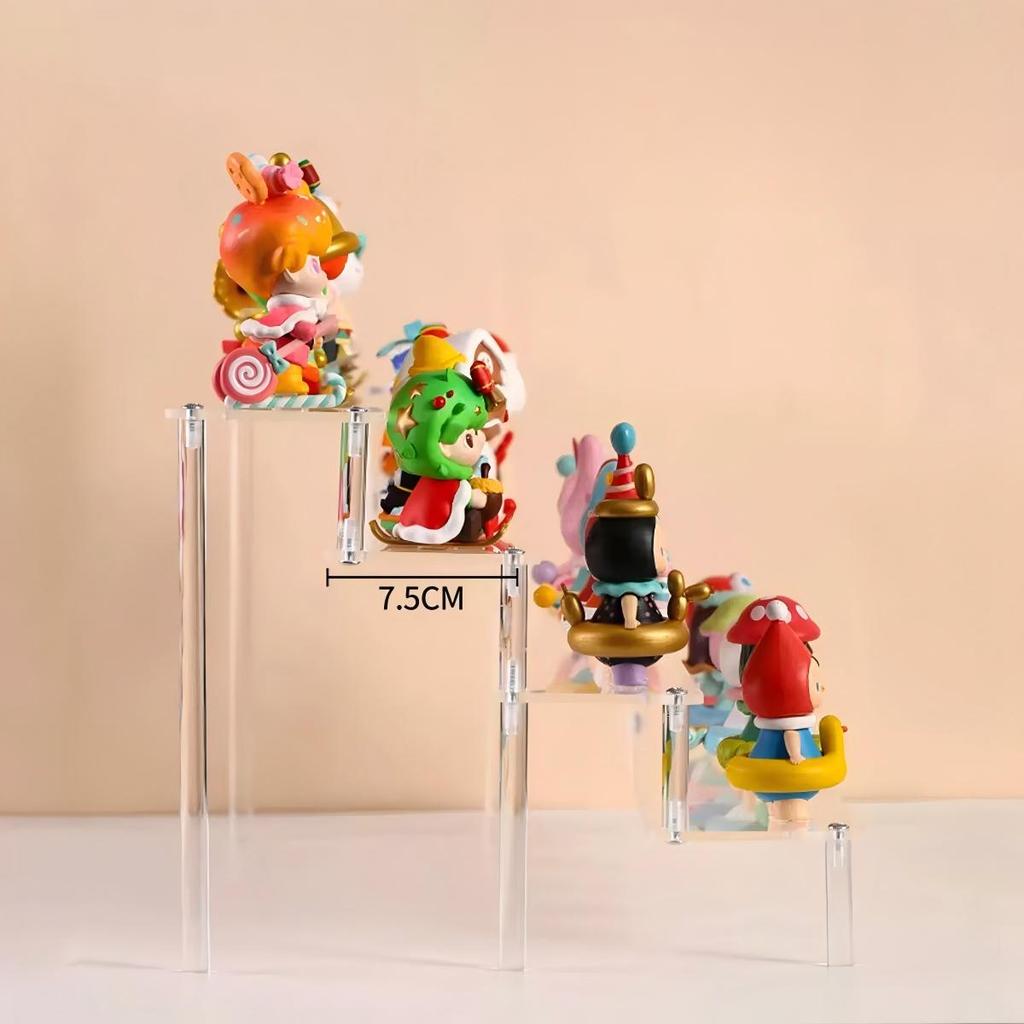 Clear Acrylic Display Stand For Anime Figures Cupcake Shelf Organizer Desserts Holder Jewels Display Risers Stand Perfume Stand