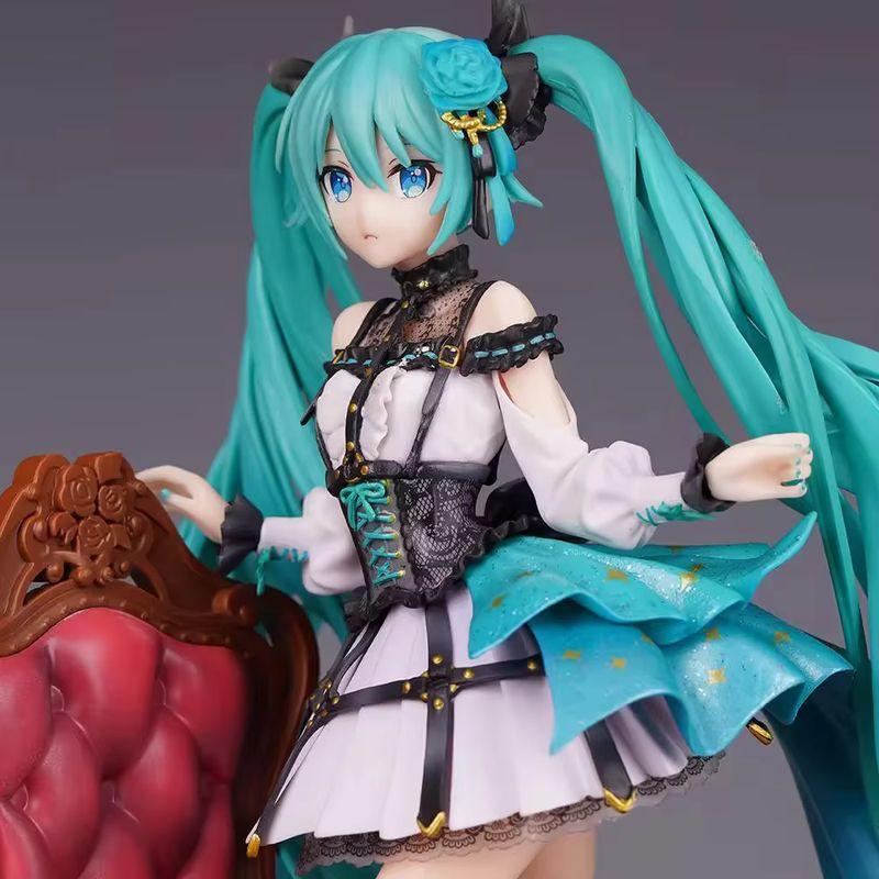 Hatsune Miku Chair PVC Figure World Plan Colorful Stage Beautiful Girl Garage Kit Ornaments Figure Anime Statue Collectable Toys