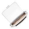 Michael Kors Bradshaw Silver Hardware Snap Closure Leather Messenger Bag Crossbody Shoulder Bag Medium Women's Optical White