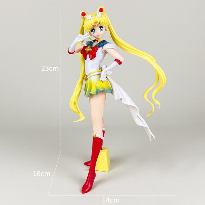 Komik Sevinç Anime Figürleri Kadın Savaşçı Ay Tavşanı Bebek Takı Melek Denizci Tavşan Kawaii PVC Model Pasta Süsü Kızlar İçin Hediye