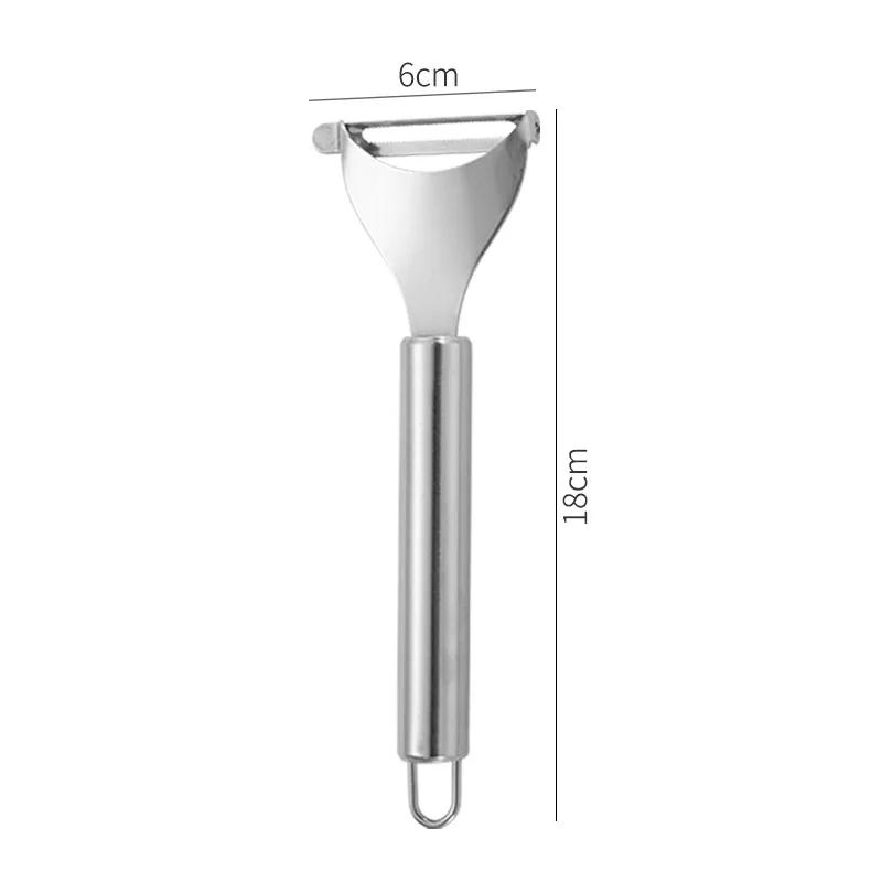 

Новый бытовой нож для чистки фруктов из нержавеющей стали, кухонный набор из 3 предметов, многофункциональный инструмент для чистки 2-в-1