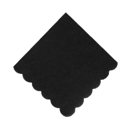 

100 листов 25 см фестончатые коктейльные салфетки 2 слоя толстые квадратные одноразовые детские чёрный