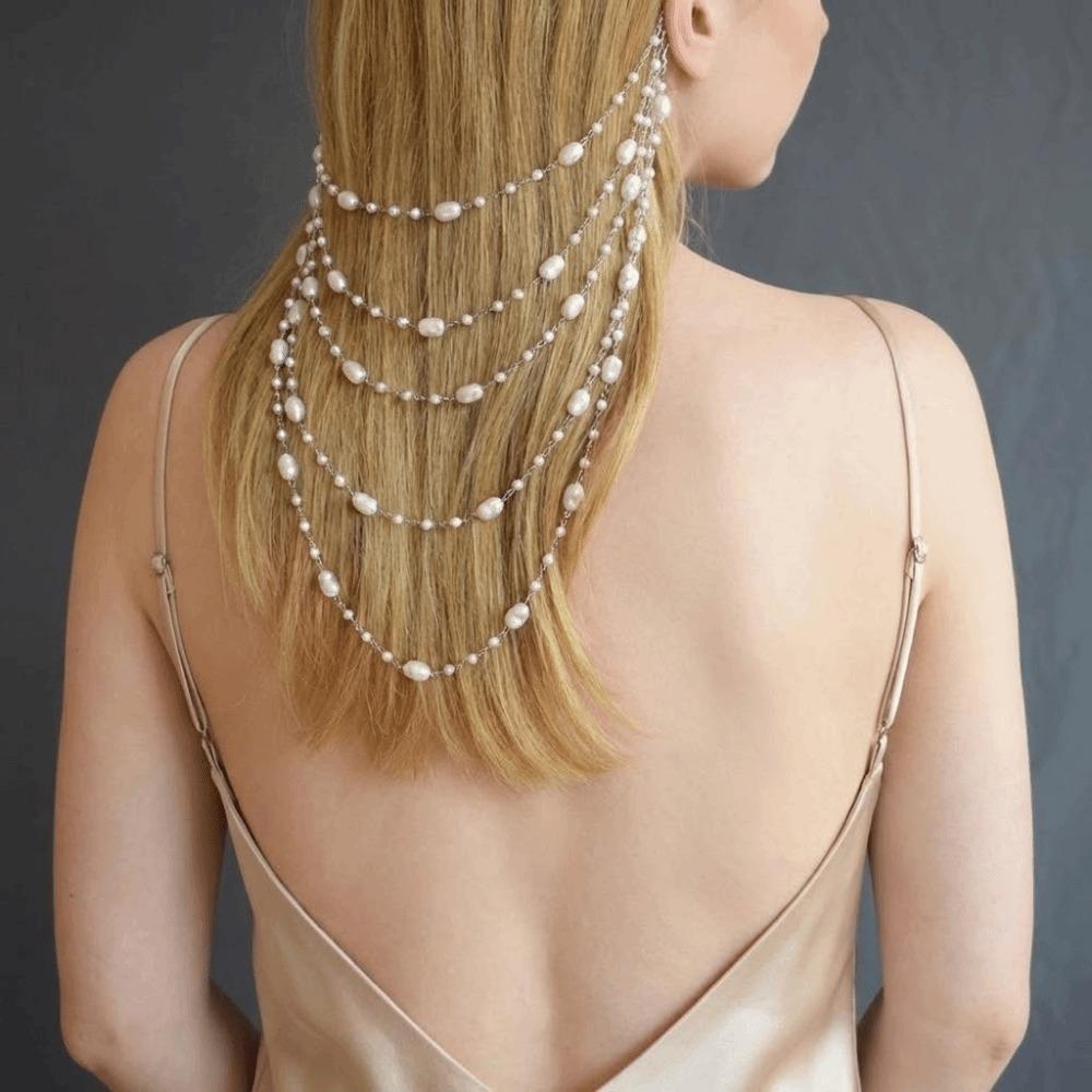 Elegant Tassels Ear Cuff Non-piercing Ear Bone Clips  Bridal Accessories