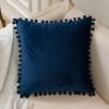 Solid Color Fur Ball Pillow Cover, Velvet Cushion Cover, Sofa Bed Pillow Cover, Nordic Home Chair