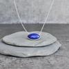 Natural Lapis Lazuli necklace Blue lapis necklace for women Lapis statement necklace Sterling silver handmade necklace Bridesmaid Gifts