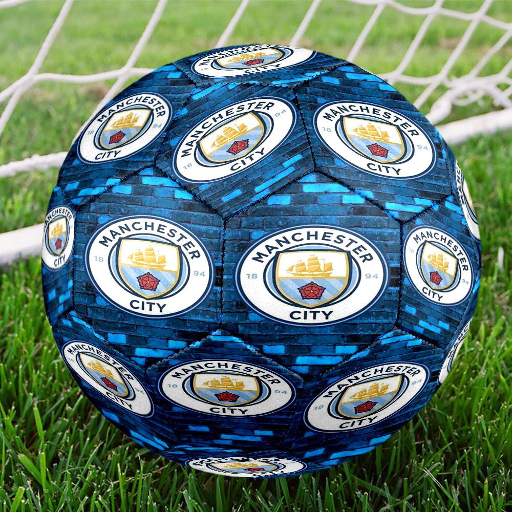 City Football Club Printed Size 5 Soccer Balls, High-Quality, Anti-Slip, Protective Football, A Unique Gift , Birthdays, Christmas Gifts