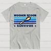 Personalized Wooden Spoon Survivor Unisex 100% Cotton Summer Casual Cool Loose T-Shirt