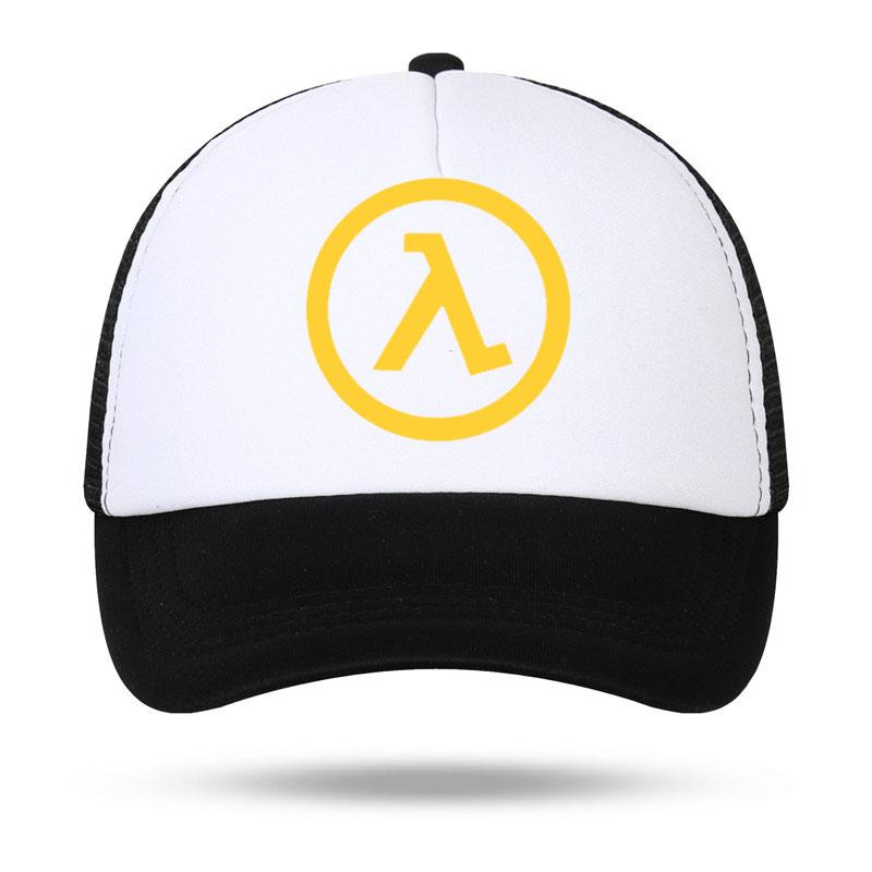 Fashion Casual Half Life Game Logo Print Baseball Caps Unisex Women Parentchild Hats Mesh Visor Outdoor Sun Hat Adjustable Caps