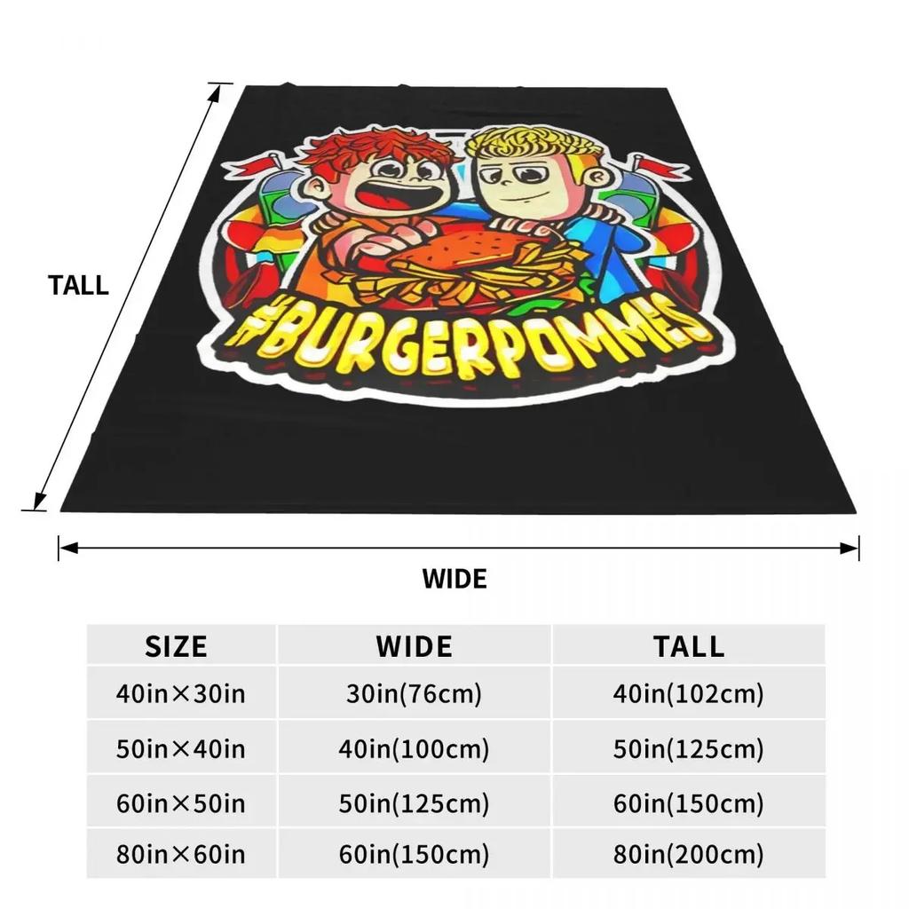 Lukasbs Burgerpommes New Songs Blanket Fleece Decoration iCrimax Cozy Soft Throw Blankets for Bed Travel Quilt