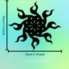 Sun Metal Wall Art Outdoor Sculpture Weatherproof Iron Gift Yard Garden Fence