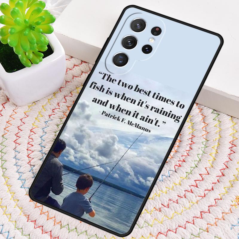 

Fishing Quotes Angling Phone Case for Samsung Galaxy note 10 pro S26 Ultra S23 S24 FE S25 S21 S22 PLUS shockproof Cove Galaxy S23+
