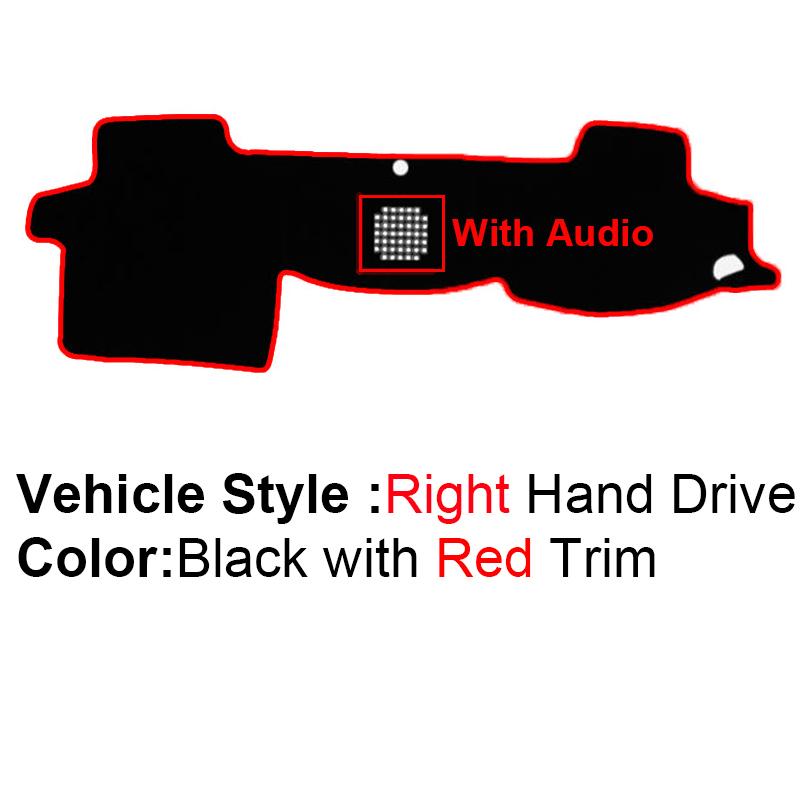 2 Layer Car Dashboard Cover Carpet For Toyota Land Cruiser 200 J200 2008 - LHD RHD Rug Pad Carpet Dashmat Protector
