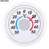 1 Stück Rundes Kunststoff-Tür- und Fensterthermometer Outdoor-Türfensterthermometer Zeigertyp Kälte- und Wärmeanzeige