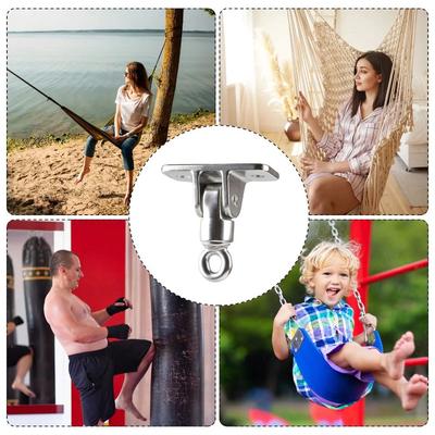 304 Stainless Steel Swing Hanger Hook Heavy Duty Training Kit Hanging Snap Hooks Ceiling Hook Swivel Plate Ring
