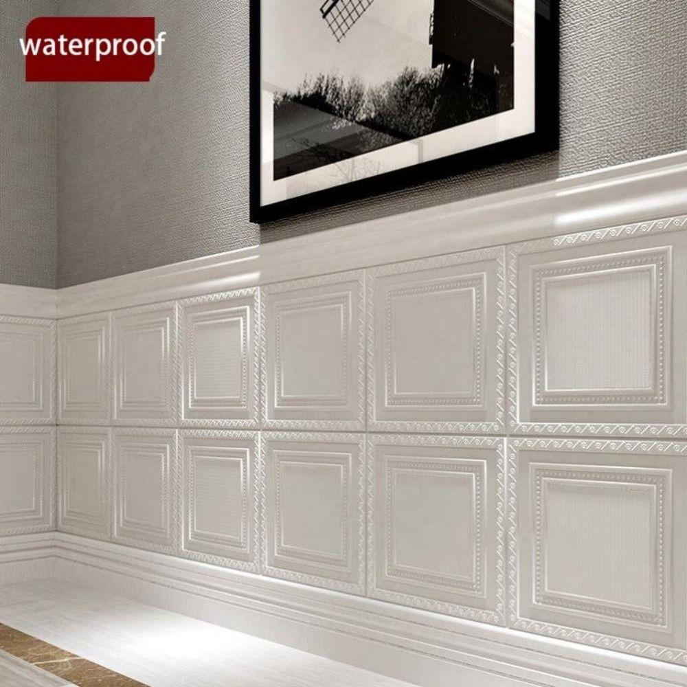 Self-adhesive 3D Wallpaper Waterproof Background Wallpaper Fashion Wall Stickers Home Decoration