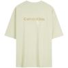 Calvin Klein Trendy Casual Layered Letter Loose Cotton Short Sleeve T-Shirt Women T-Shirts Seafoam-Green 47AB818