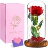 Preserved flower glass dome rose with lights, Mother's Day and Valentine's Day gift, creative decorative ornaments for girlfriends