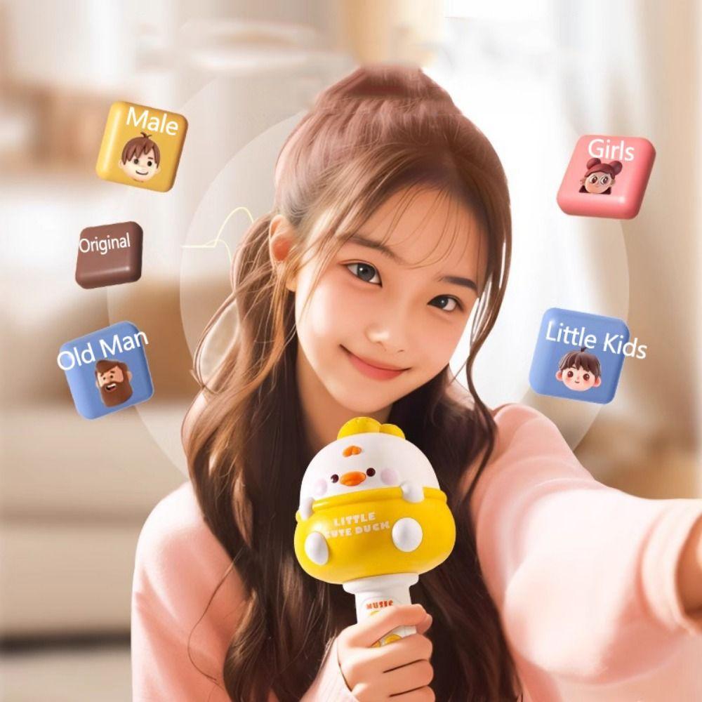 Music Cartoon Microphone Toy Cute Kid Singing Mic Creative Children Wireless Microphone  Home Use