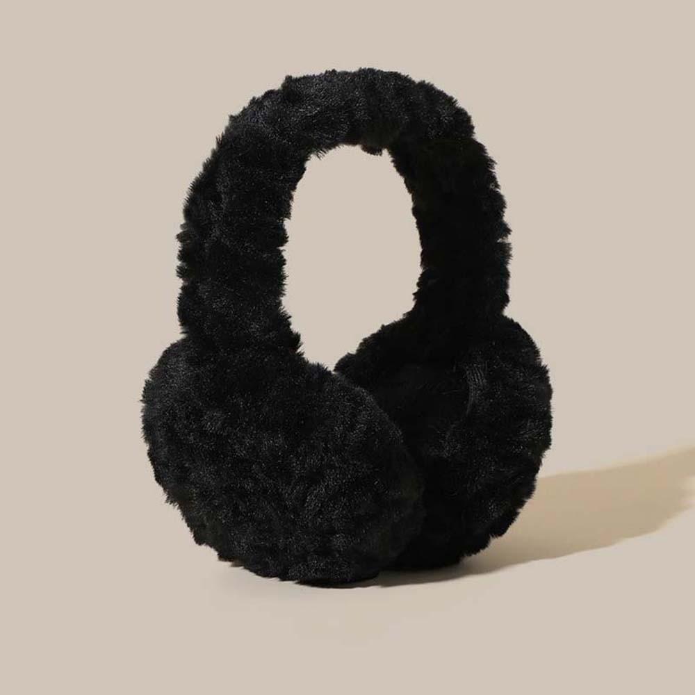 Plush Foldable Ear Cover Windproof Winter Thicken Earflap Fashion Solid Color Earmuffs  Ski