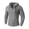 Men's Solid Color Stand Collar Button Sweatshirt Hoodie Men's Sports Large Size Casual Sweatshirt