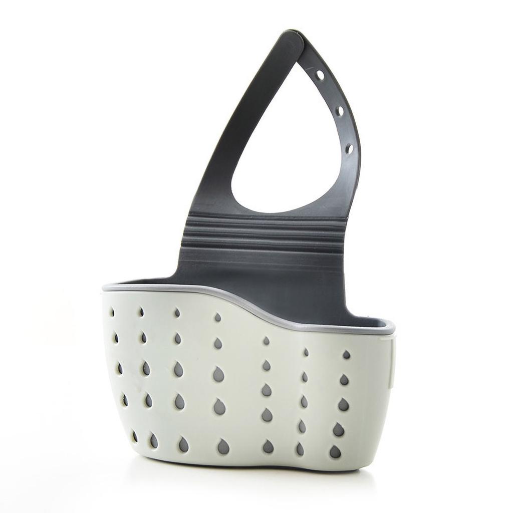1Pc Sky Blue Creative Sink Storage And Drainage Rack Hanging Bag Kitchen Faucet Adjustable Storage And Hanging Basket