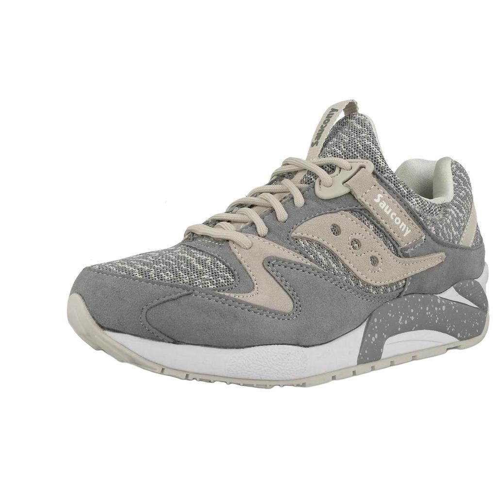 SAUCONY Grid 9000 Versatile Comfortable Leather Fabric Non-Slip Wear-Resistant Low-Top Running Shoes Unisex Running Shoes Gray S70302-3