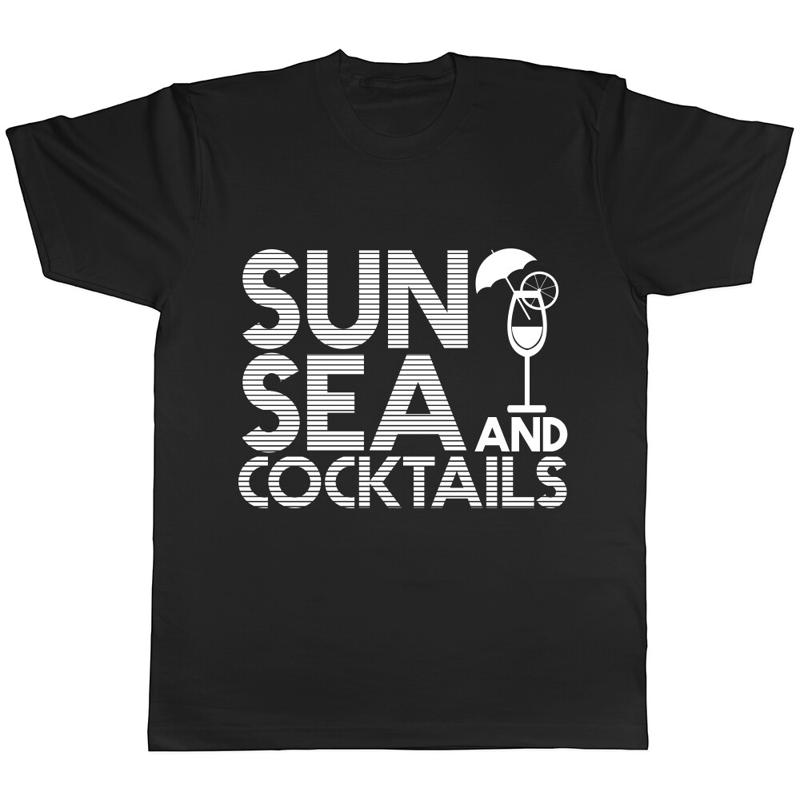 Soleil mer et cocktails hommes femmes dames T-Shirt S разноцветный