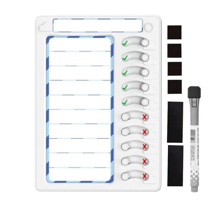 

Magnetic Checklist Board Dry Erases Chore Chart Sliding Morning Routine Chart Chores Slider Chart ADHD Tool