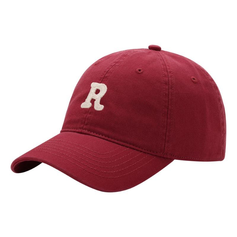 Versatile face small R letter baseball cap curved brim sunshade autumn and winter new trendy widened sunscreen cap