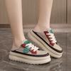 ZY new summer breathable mesh shoes platform sandals heightened mesh semi-drag