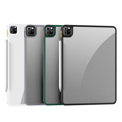 Für iPad Pro 12.9 Tablet-Hülle, stoßfest, flexible TPU-Kante, transparente Rückseite für iPad Pro 11 Air 4 10.9