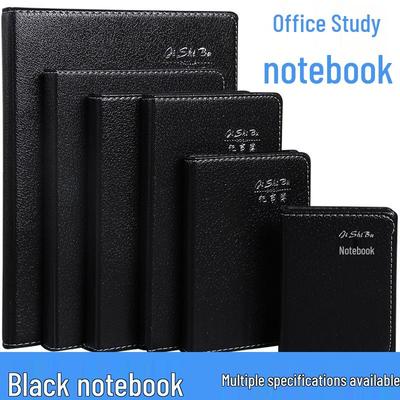 Compact Black Korean Diary Notebook Set