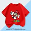 Super Mario Mario  Male Child ShortSleeved Tshirt  Cartoon Style  Stylish Shirt for Children  HalfSleeved Tshirt
