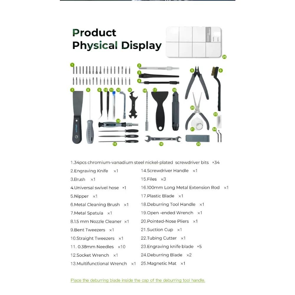 Creality Official 74Pcs 3D Printer Tool Kit Bag Pro for 3D Print Removing Repairing Filament Cutting Cleaning Needles Nose Plier